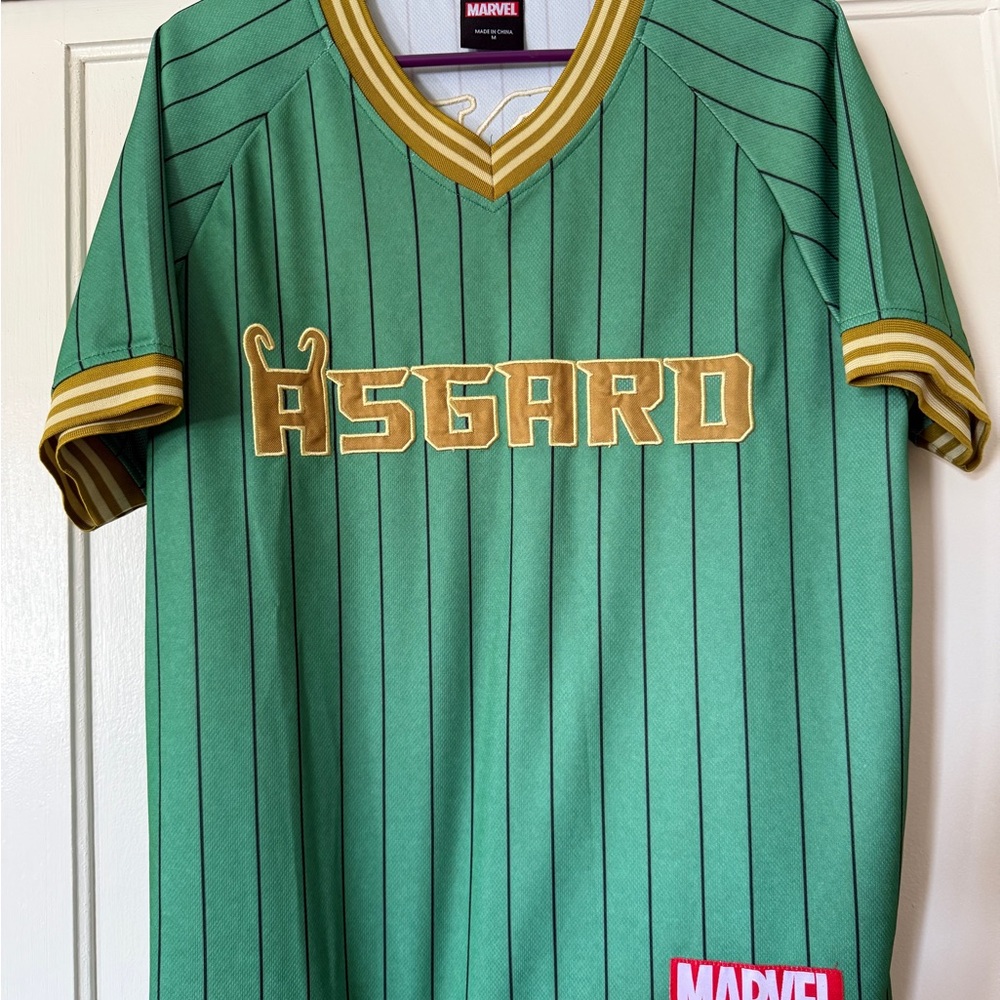 Marvel Green and Gold Striped Jersey